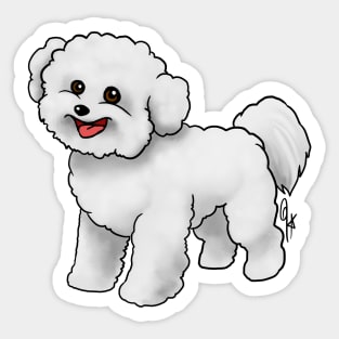 Dog - Bichon Frise - White Sticker